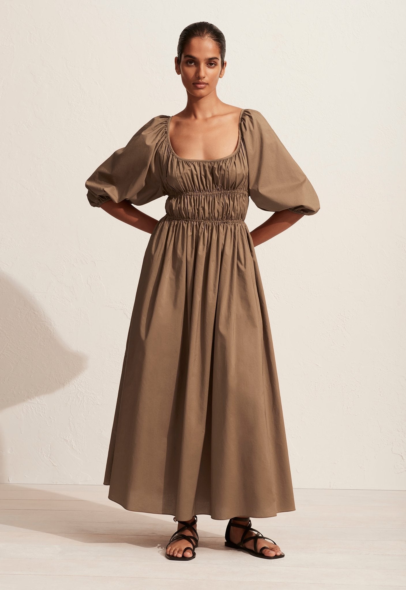 The Shirred Scoop Dress - Matteau